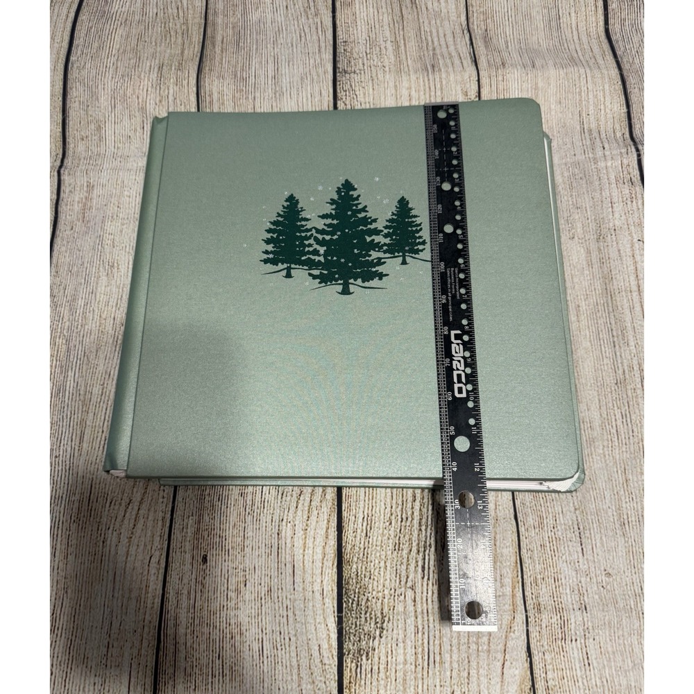 Creative Memories 12x12 Flex-Hinge Scrap Album Book Green XMas Trees & 29 pgs - Picture 2 of 4
